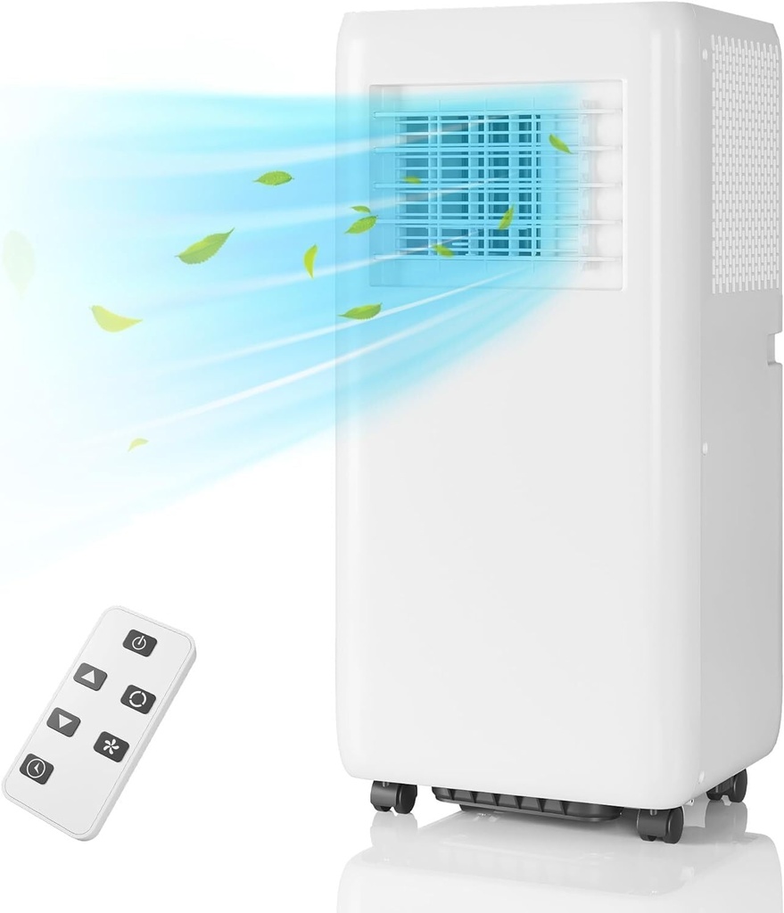 Portable Air Conditioners, 10,000 BTU AC Unit Portable for Room up to 450 Sq. Ft. with Remote Control, Window Installation Kit, 24H Timer, Sleep Mode