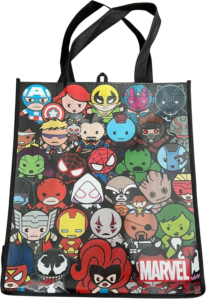 Legacy Licensing Partners Marvel Avengers Kawaii Cartoon Collectable Large Reusable Tote Bag