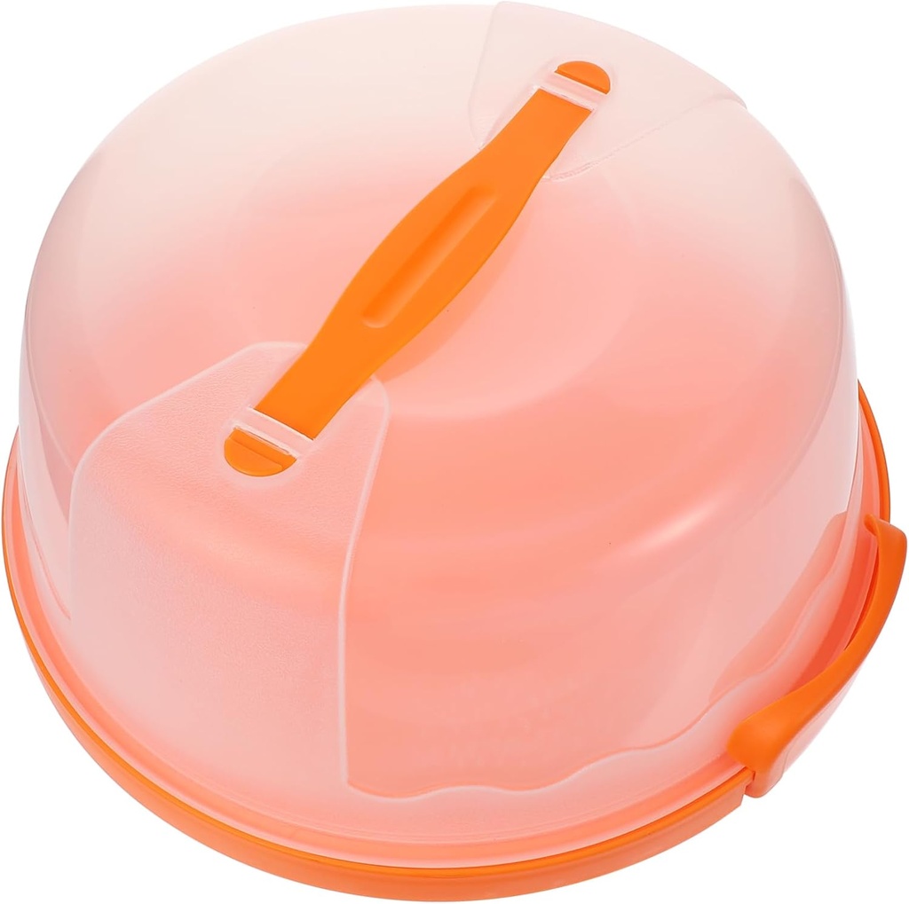 KICHOUSE 8 Inch Cake Container Cake Carrier Plastic Locking Lid Cake Box Portable Cake Holder for Cheese Cakes