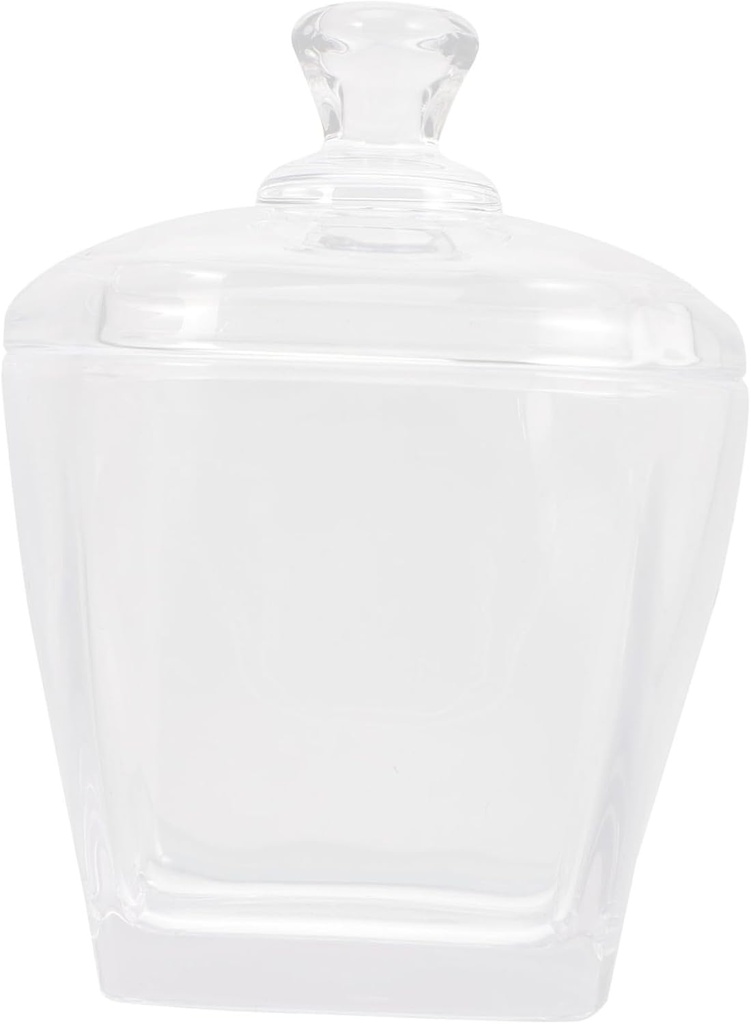 PRETYZOOM Candy Storage Jar with Lid Glass Container for Sweets Snacks and Kitchen Organization Decorative Storage for Cookies Nuts and More