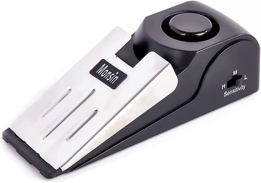 Door Stop Alarm, Door Stopper with 120DB Security Alarm, Floor Wedge Doorstop for Travel Apartment Home House (Pack of 1)