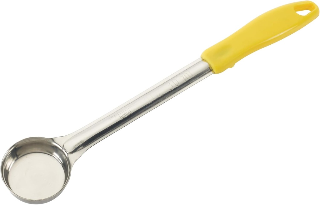 Winco Solid Food Portioner, 1-Ounce, Medium, Stainless Steel, Yellow
