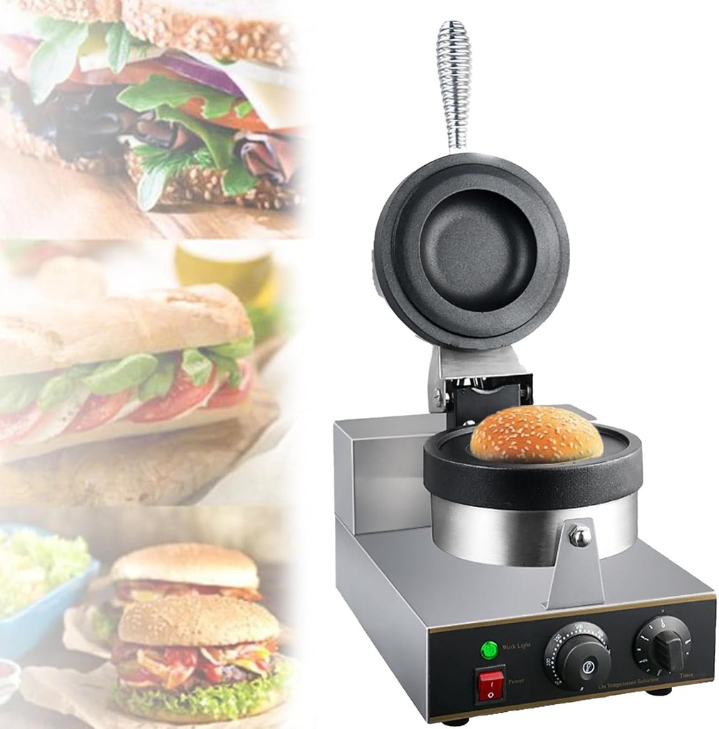 Hamburger Maker, Stainless Steel Non-Stick Household Machine, Ice Cream Waffle Maker, Panini Sandwich Maker