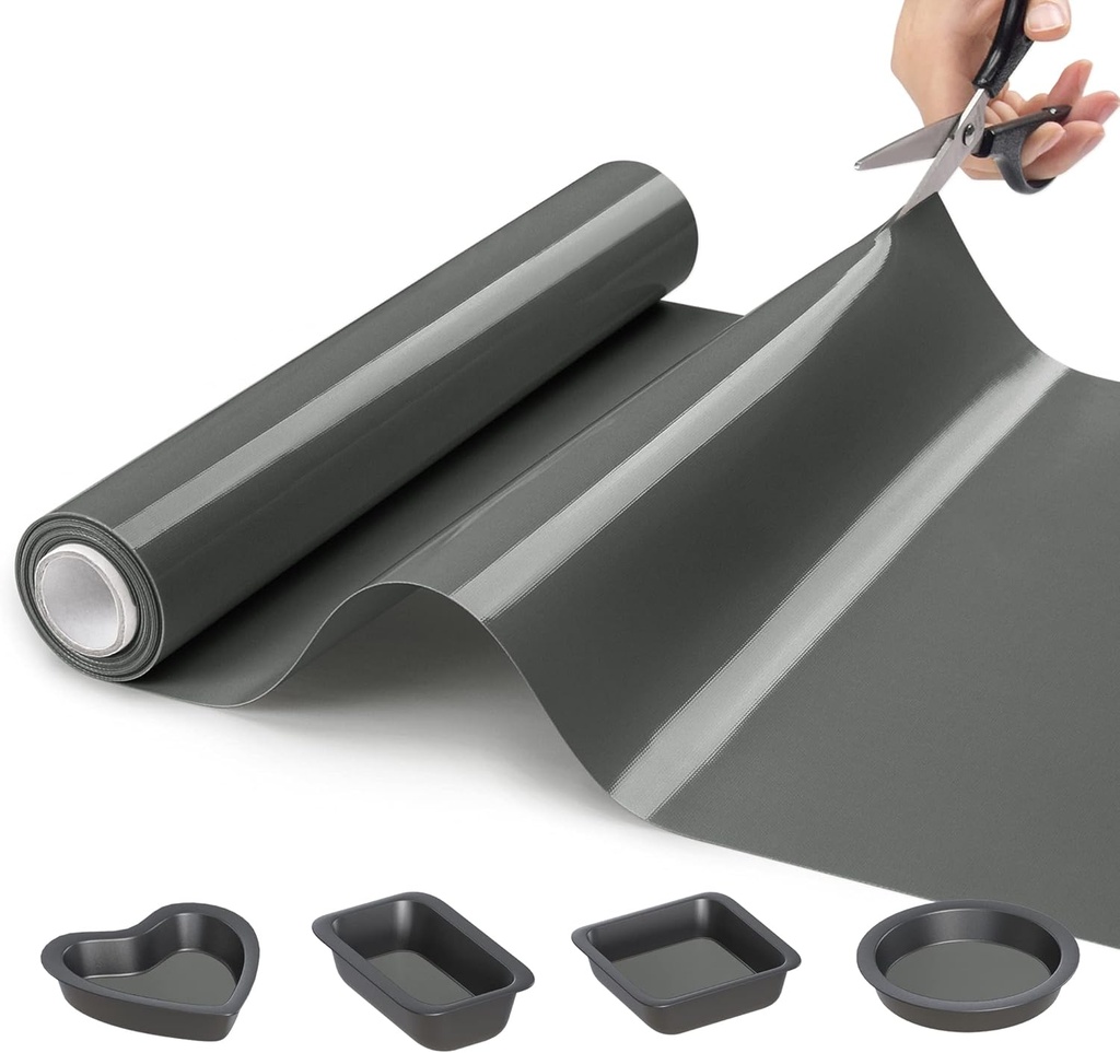 Silicone Baking Mat Roll - Best German Silicone - Non-slip Silicone Pastry Mat, Non-Stick Reusable Air Fryer Linner, Counter Mat, Oven Liner, Freeze Dryer Mat - 12IN x 10.7FT