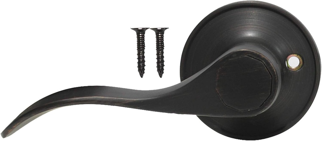 Gobrico Drop Style Dummy Lever Left-Handed,One Side,Function as Door Handle,Oil Rubbed Bronze Finished,1Pack