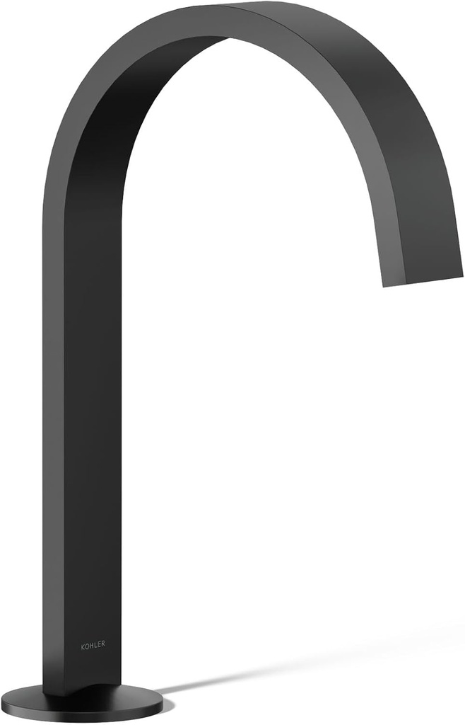 Kohler 77968-BL Components® Bathroom Sink Faucet spout with Ribbon Design, 1.2 gpm, Matte Black