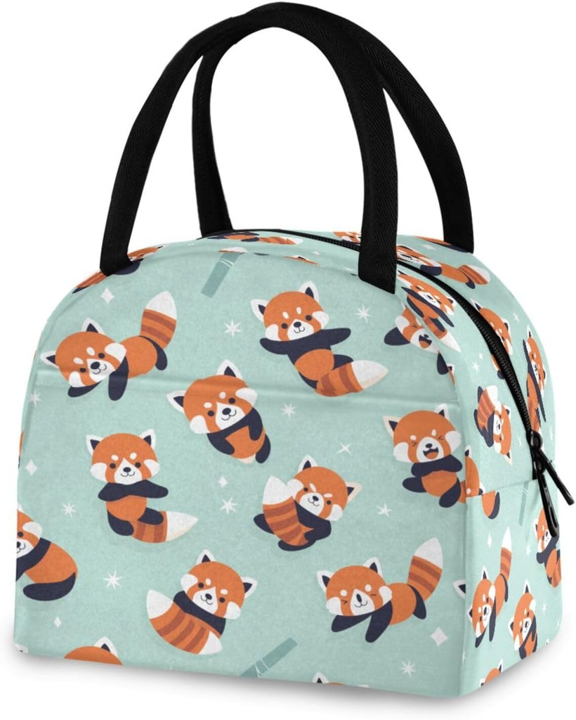 Cute Red Panda Insulated Lunch Bag for Women & Men - Waterproof Reusable Cooler Tote for Work, Picnic, Beach or Travel Lunch Box#38