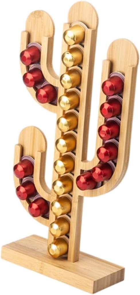 1pc Creative Cactus-shaped Coffee Capsule Holder Decorative Coffee Organizer for Desktop Space-saving Design Easy to Clean for Enthusiasts