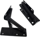 2PCS 80 Degree Foldable Lifting Bracket, Black Spring Hinge, Bench Elevator top Workbench Hinge