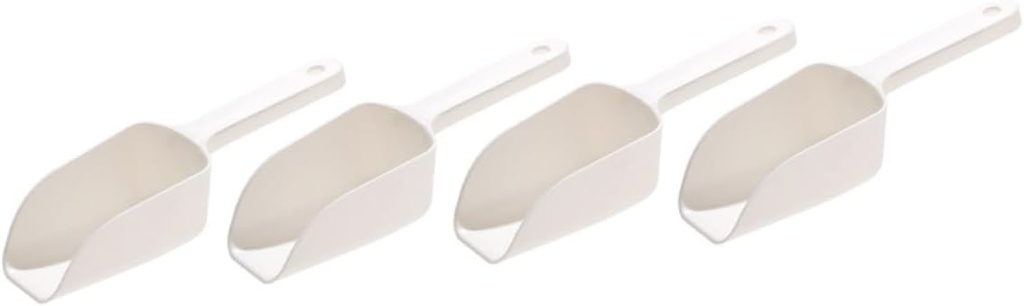 4-Piece Kitchen Ice Scoop Set Plastic Food Shovel for Flour Dried Fruits and Rice Versatile Kitchen Tool for Baking and Meal Prep
