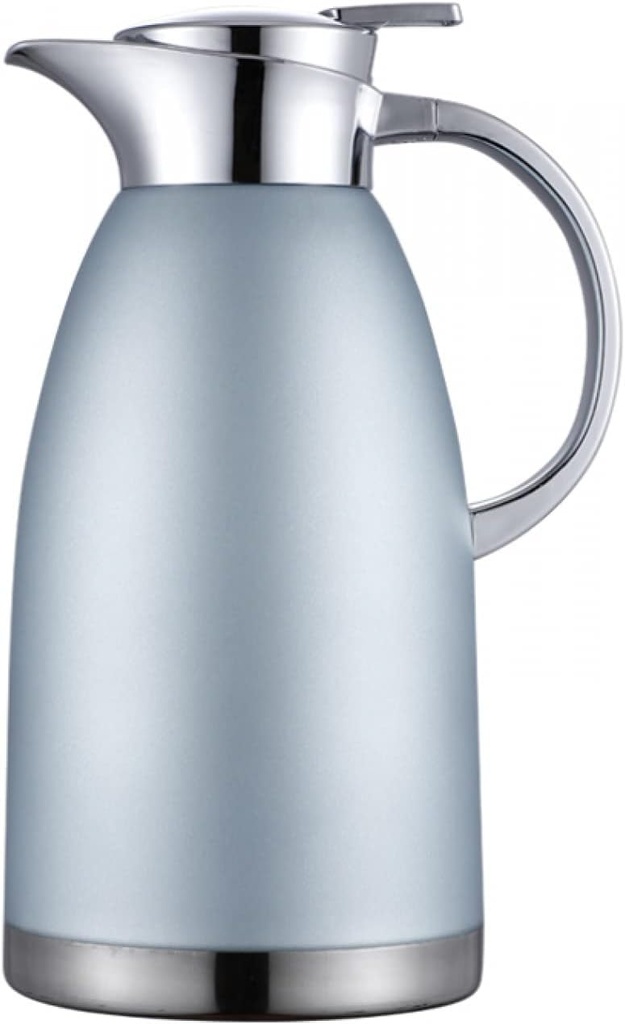 1.8L Thermal Jug Double‑Wall Stainless Steel Baking Paint Vacuum Insulation Kettle for Coffee Tea-Blue