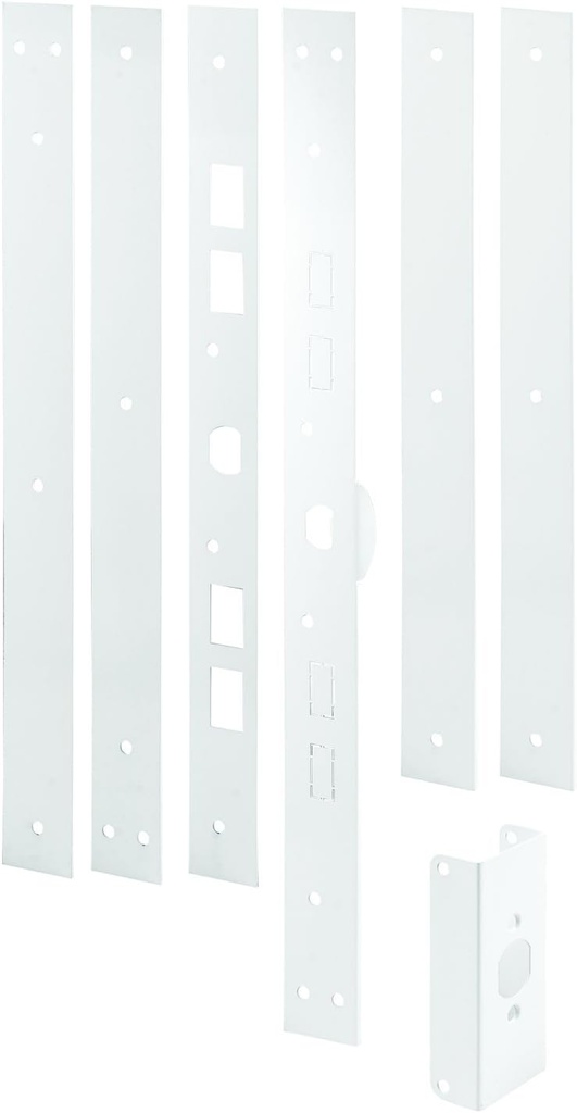 Prime-Line U 11026 Jamb Repair and Reinforcement Kit, 59-1/2 In. Installed, Steel Construction, White (1 Kit)