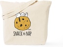 CafePress Peanuts Snoopy Reusable Natural Beige Canvas Shopping Bag