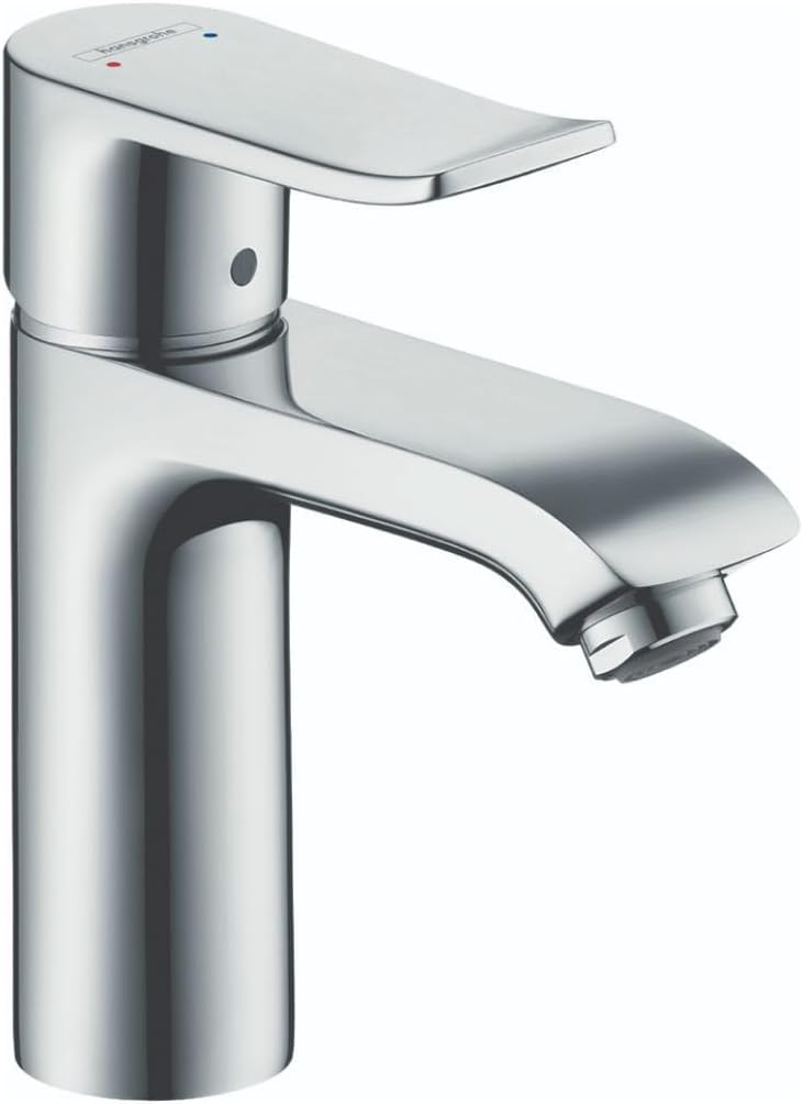hansgrohe Metris Modern Upgrade Easy Install 1-Handle 1 7-inch Tall Bathroom Sink Faucet in Chrome, 31080001