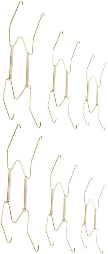 6pcs Plate Holders for Wall Mounting Decorative Plate Hangers Fit for Protective Design for Displaying