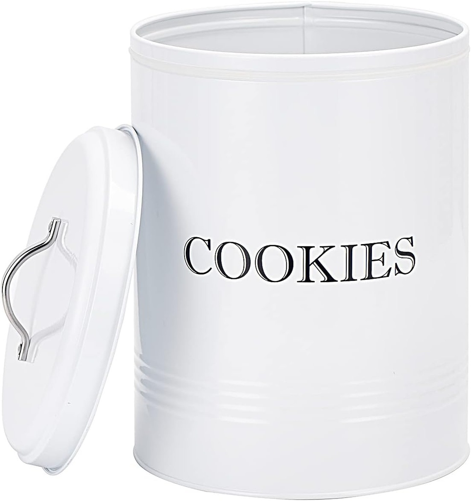 Cookie Jar with Lid, Counter Top Canister Decorative Storage Container for Farmhouse Kitchen
