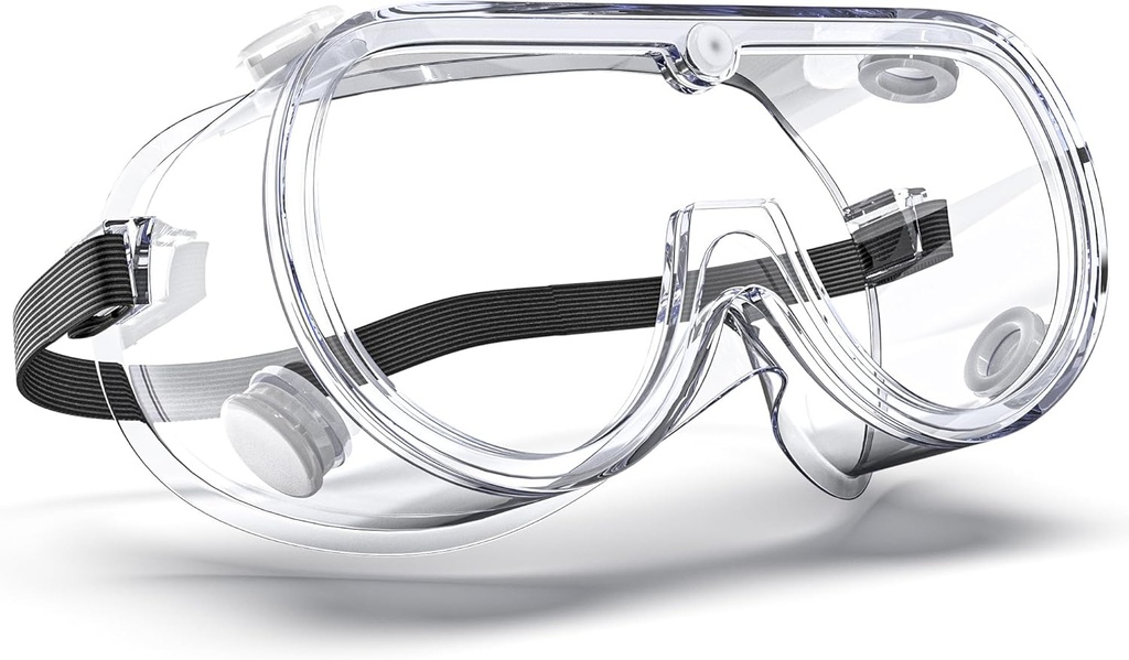 Anti-Fog Indirectly Vented Lab Safety Goggles Over Glasses