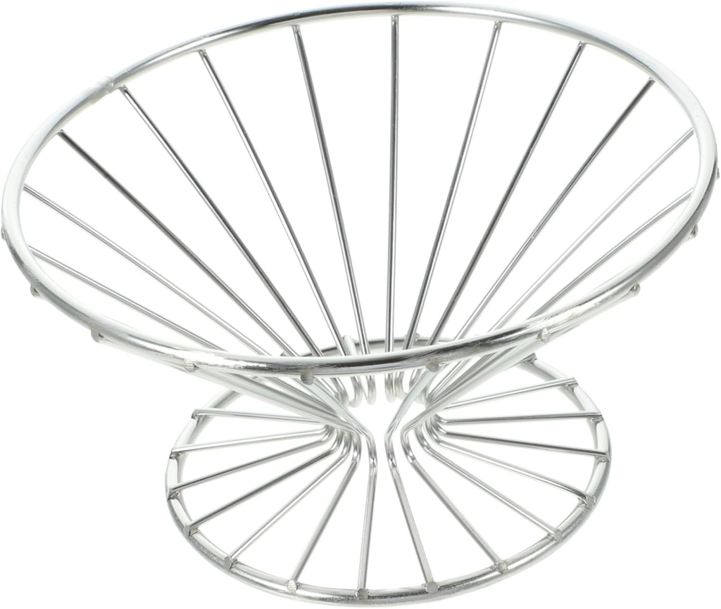 Amosfun Wire Fruit Bowl Modern Decorative Metal Basket for Kitchen Table Breathable Design for Fresh Fruits Vegetables Multi Functional Storage for Ornaments Keys and More