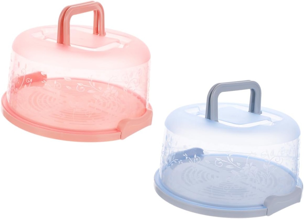 2pcs Portable Cake Packing Boxes Handheld Dessert Containers for of Birthday Cakes and Pastries