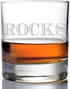 Rocks Engraved 10-ounce Rock Glasses - Set of 4