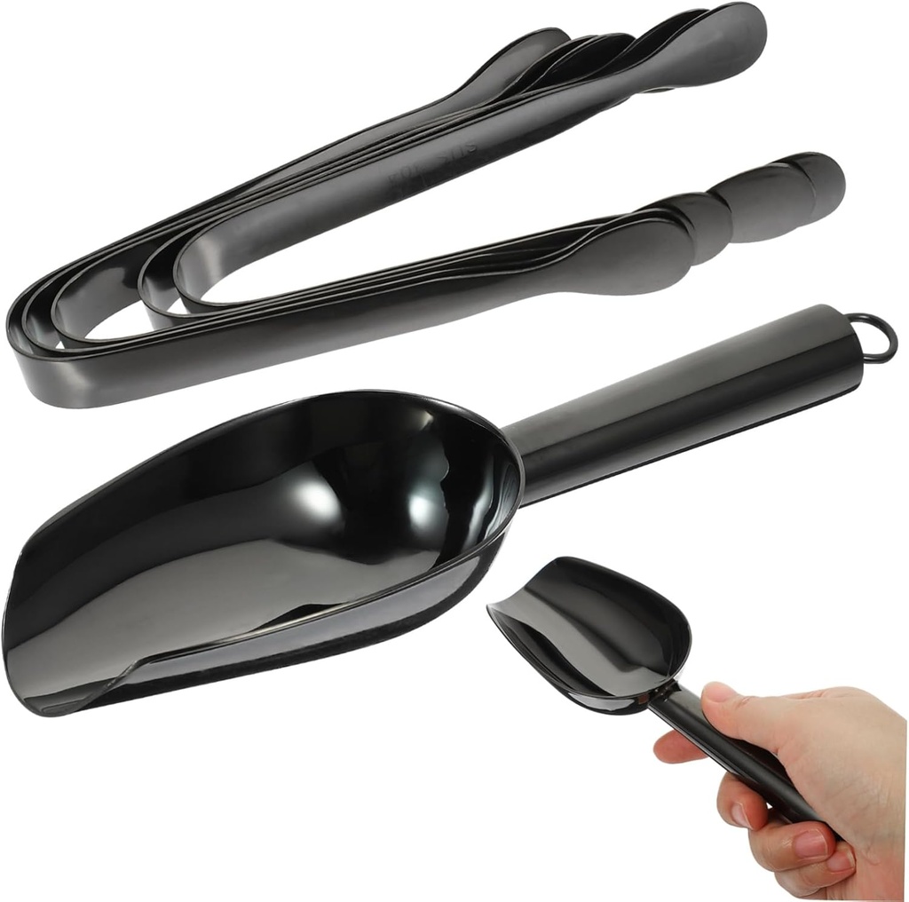 1set Stainless Steel Ice Cube Scoop and Tongs Set Food-grade Shovel and Clips for Bar and Kitchen Use Ice Scoop Tongs Versatile for Serving Sugar Cubes and Snacks