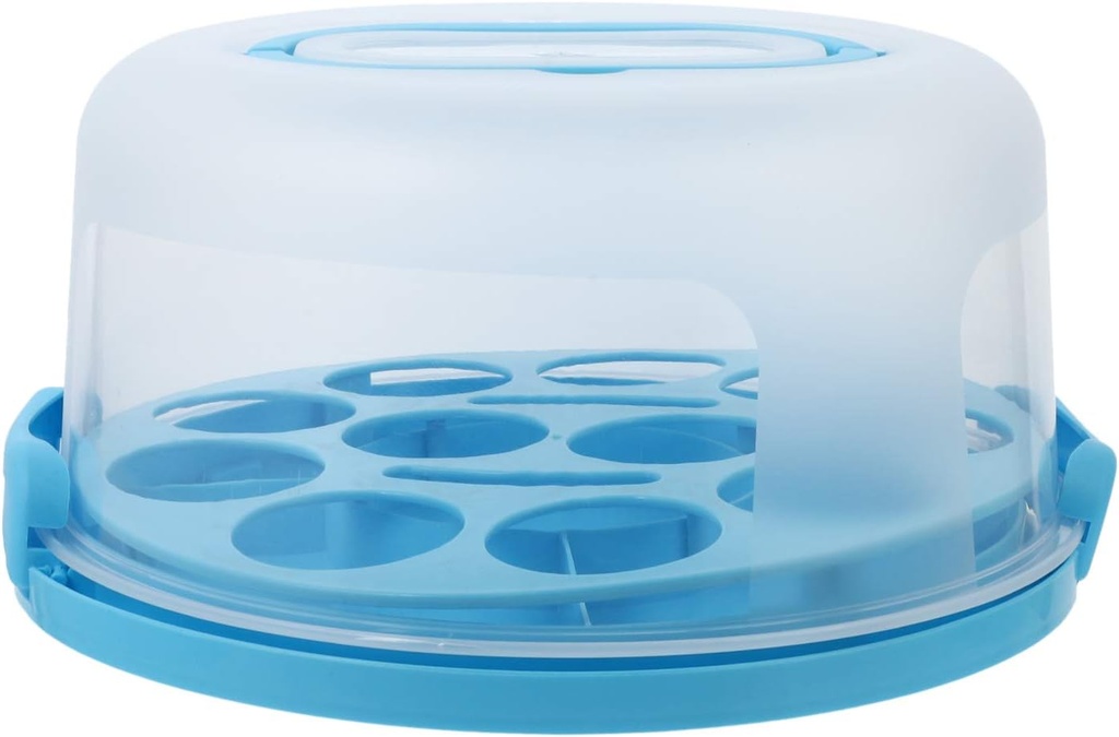 DOITOOL 1pc Thicken Cake Container Locking Design Portable Cake Carrier for Bakery Desserts Box Cover for Muffins and