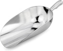 | Aluminum Scoop Set – 12, 24, 38 oz – Bar Ice, Flour, Utility Scoops, Round Bottom, Silver – for Kitchen, Restaurant, Home & Commercial Use – Set of 3 (Hand Wash Only)