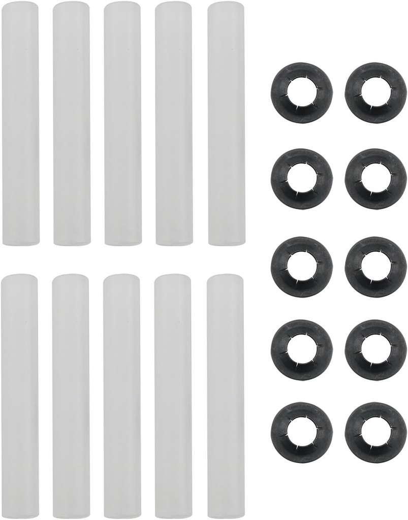 10pcs Garage Door Hinges Silent Roller Sleeve + Roller Shaft Nut Precision Bearing High Load Kit