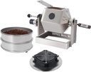 Stainless Steel Coffee Bean Roaster with Cooler, 3.8L Drum Roaster Machine for Home & Commercial Use, Adjustable 5-60 RPM, Includes 2 Sieves & Thermometer