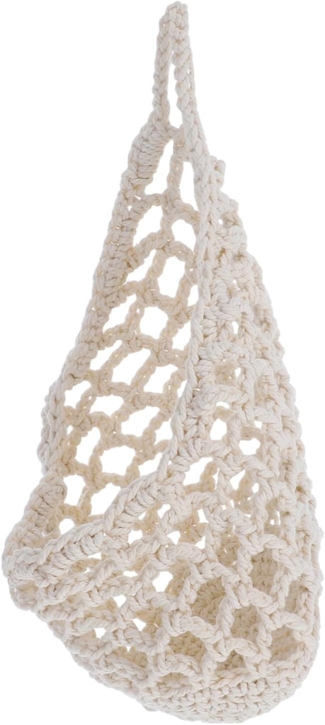 Yardwe Woven Hanging Flower Basket Boho Style Storage for Fruits Vegetables and Decor Durable Indoor Wall Baskets for Kitchen Living Room