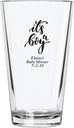 Personalized Color Printed Pint Glass - It’s a Boy - Black - 12 pack