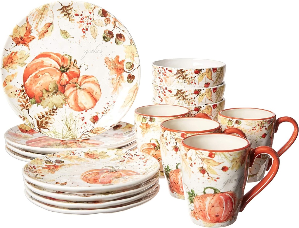 Harvest Splash 16pc Dinnerware Set,Service for 4