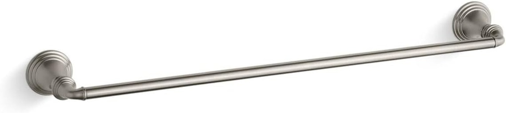 KOHLER K-10551-BN Devonshire 24-Inch Bathroom Towel Bar, Installation Tools Included, Corrosion Resistant, Brushed Nickel