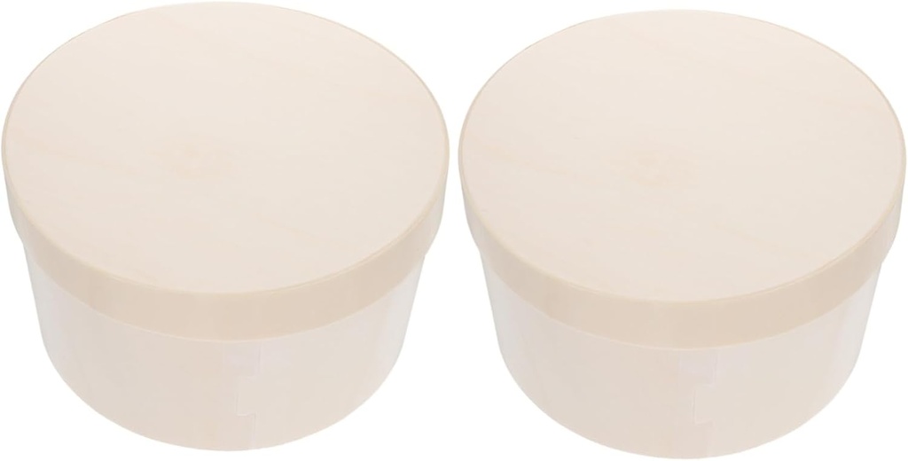 2pcs Wood Cake Box Carrier for Birthday Parties and Festivals Sturdy Design Transparent Viewing for Cake and Presentation