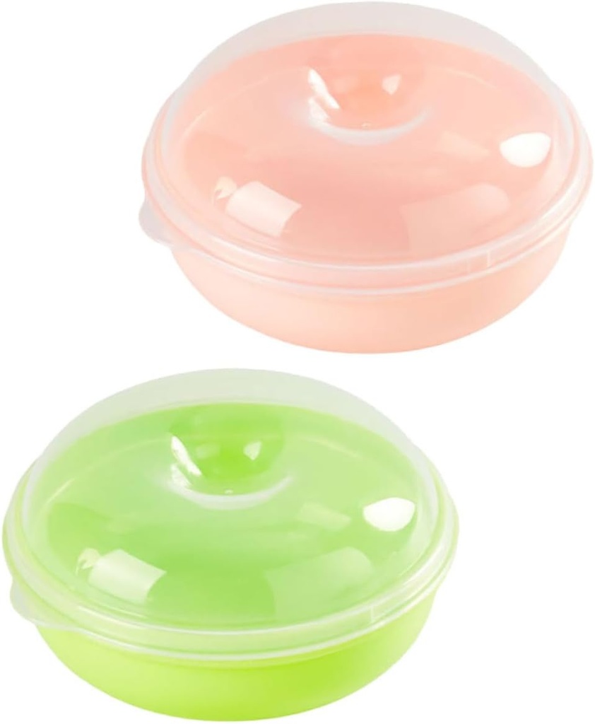 GLEAVI 2pcs Portable Bread Box Fresh Keeping Container for Sandwich Storage for Homemade Bread Organization Kitchen Use Colors