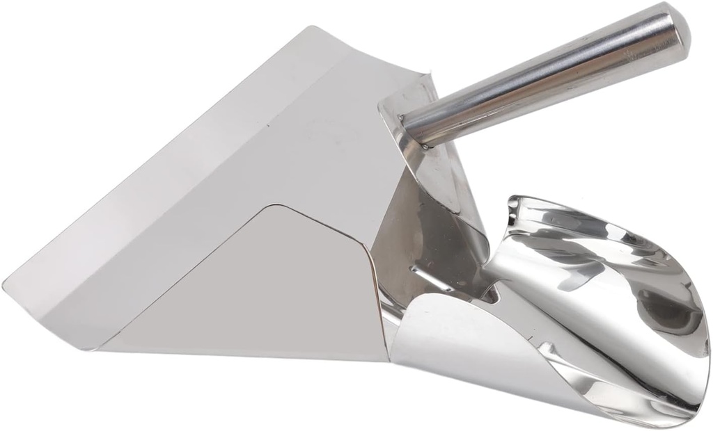 Fry Scoop Stainless Steel Rustproof Popcorn Scoop with Anti Scald Handle Commercial Lightweight Multipurpose Fry Bagger Scoop for Cinemas Carnivals Weddings Buffets