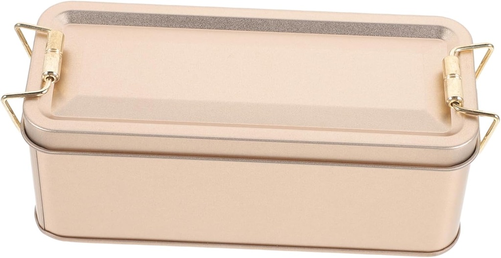 SECFOU Cookie Storage Tin for Candy and Biscuits Container Secure Closure Creative Design for Gifting and Organizing Treats Finish