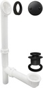 Westbrass 593244-62 White 1-1/2" Tubular Tip Toe Bath Waste Drain Kit, Matte Black, 1 Pack