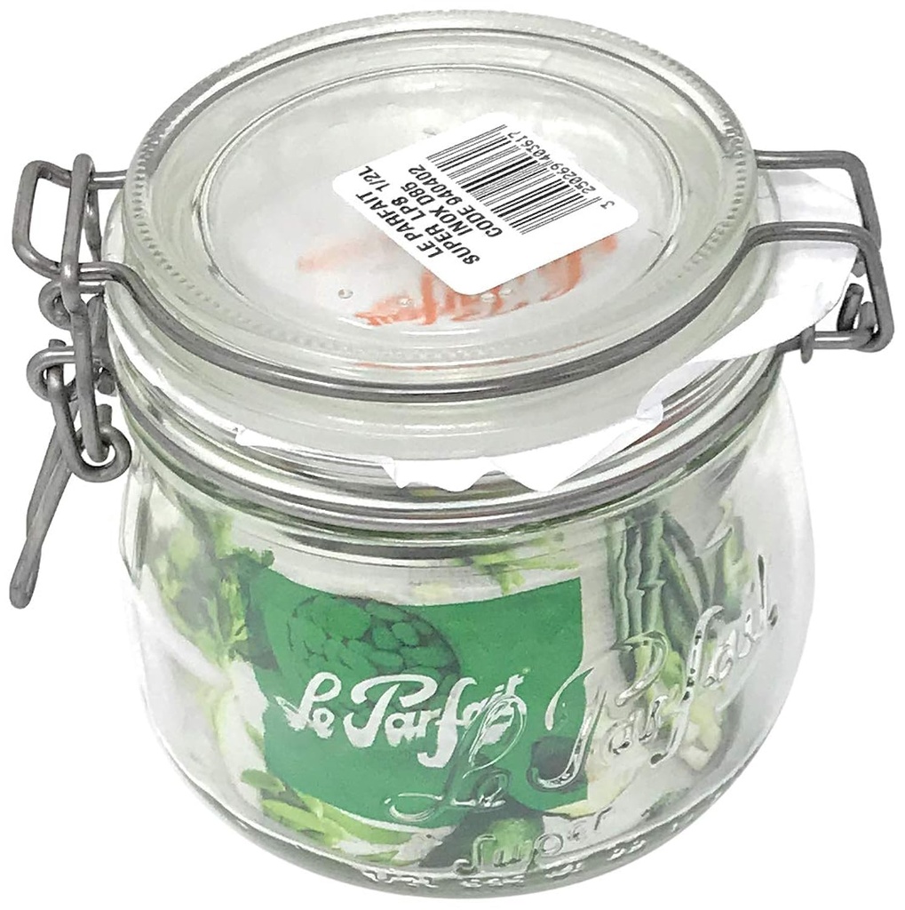 Le Parfait Rounded French Glass Storage Jar 16 Ounce, 1 Ea