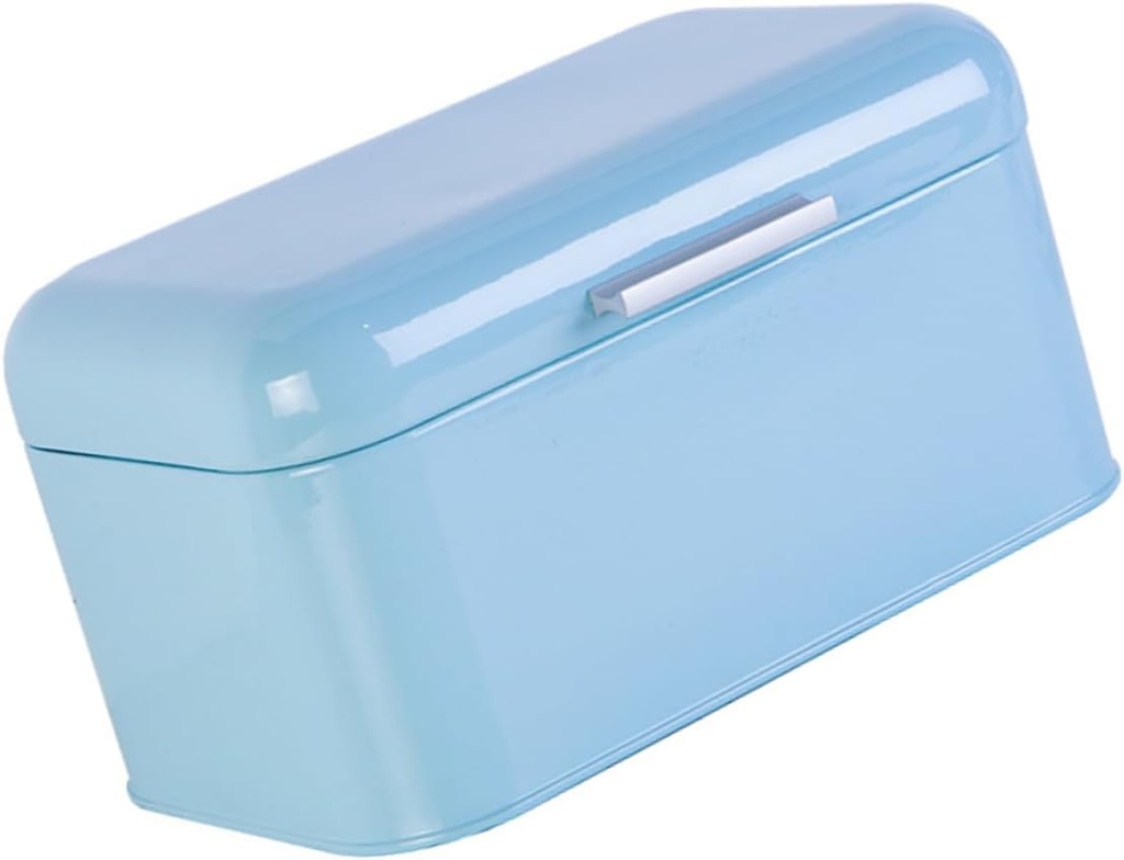 PRETYZOOM 1pc Vintage Metal Bread Box Storage Bin for Kitchen Sheet Container Keeps Bread Fresh Longer for Home and Cafe Use Retro Design