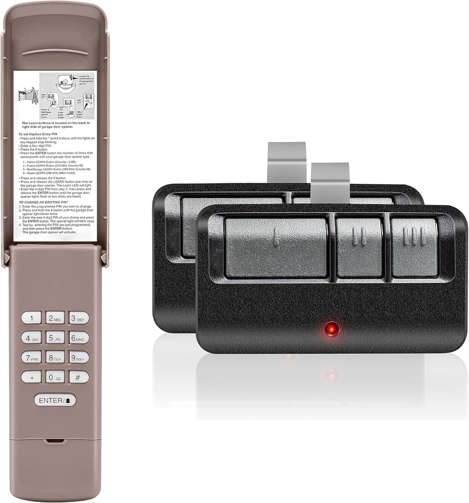 LiftMaster Chamberlain Sears Craftsman Universal Garage Door Opener Keypad & Remote, 878Max 893Max, 3-Year-Warranty