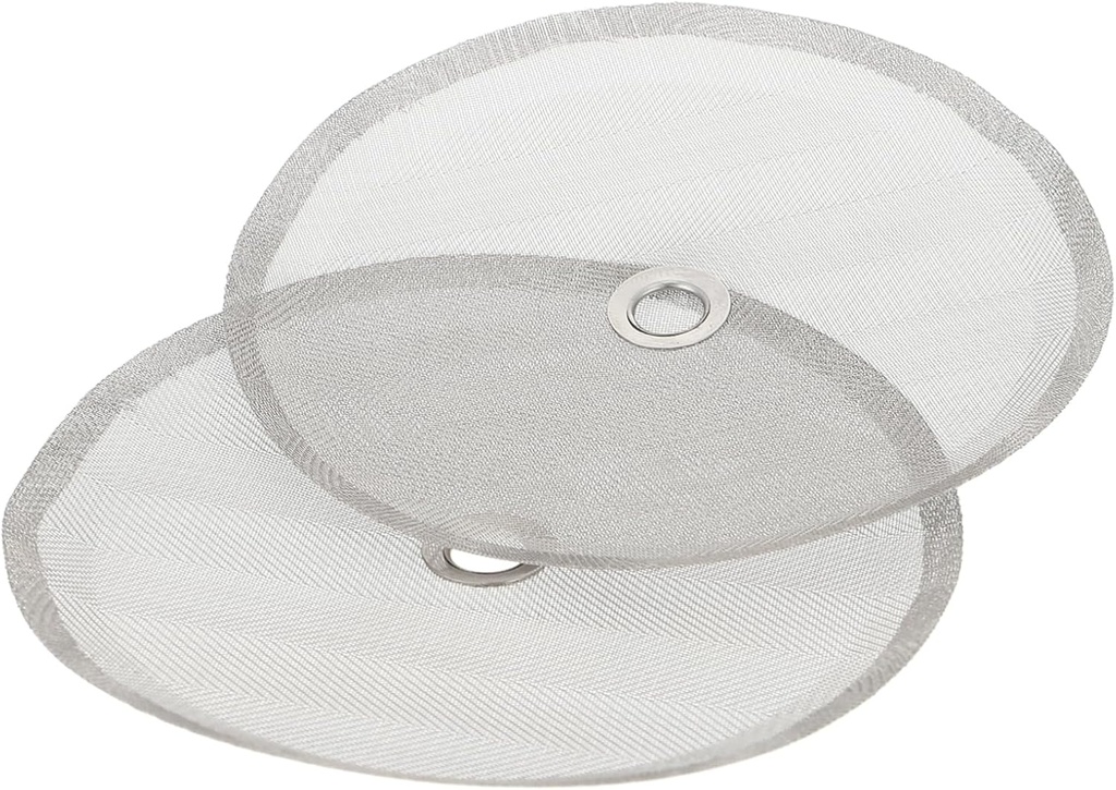 POPETPOP 2pcs Stainless Steel Mesh Filter Screens for Tea Makers Reusable Replacement Filters for Coffee and Loose Tea Brewing Accessories Fine Mesh for Cup