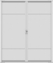 Brisa White Retractable Screen Door 96" Double