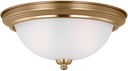 Generation Lighting 77064-848 Geary 2 Light 13 inch Satin Brass Ceiling Flush Mount Ceiling Light