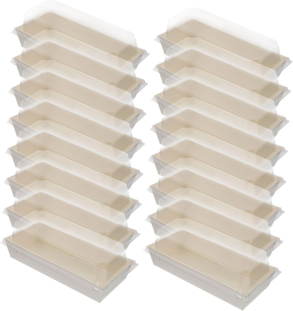 Ciieeo 50pcs s Sandwich Packing Box Bread Container Lid Swiss Roll Box Portable Sushi Container Lids