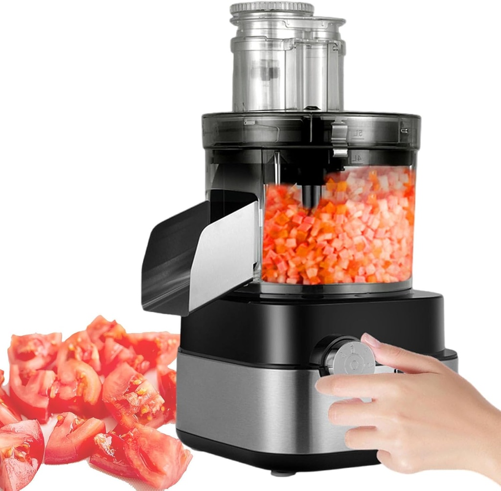 Commercial Food Processor, 5L Electric Vegetable Dicer Chopper 600W Veggie Shredder Grater, Meat Blender