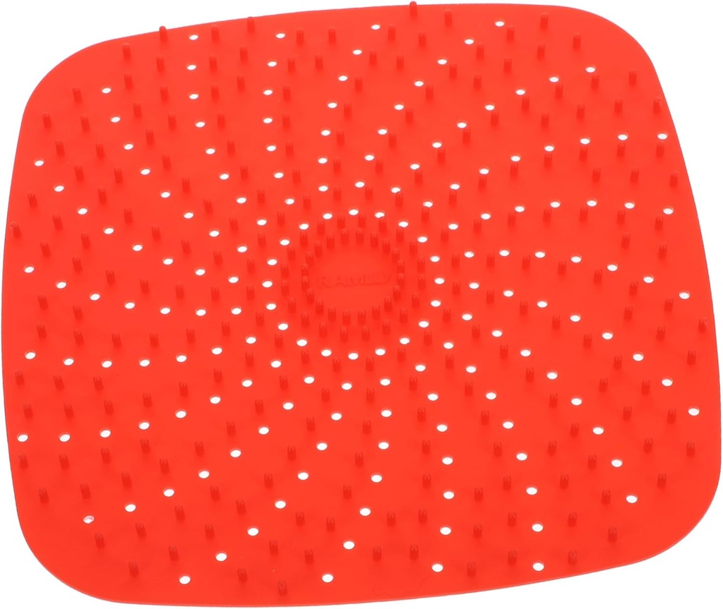 Round Non-Stick Silicone Air Fryer Liner Reusable Steamer Pad Food-Grade Material Compatible Air Fryers and Steamers for Baking and Frying