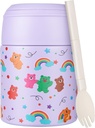 10oz Soup Thermo for Hot Food Kids Insulated Food Jar Container with Spoon Width Mouth Stainless Steel Leak Proof Thermo Lunch Box for School Travel