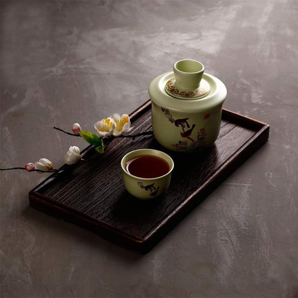 Sake Set Japanese Flower Sake Set Retro Porcelain Crafts/Wine Jug/Wine Jar, Wine Glass Set for Warm/Cold Sake Service, 3 Pieces GYL24824