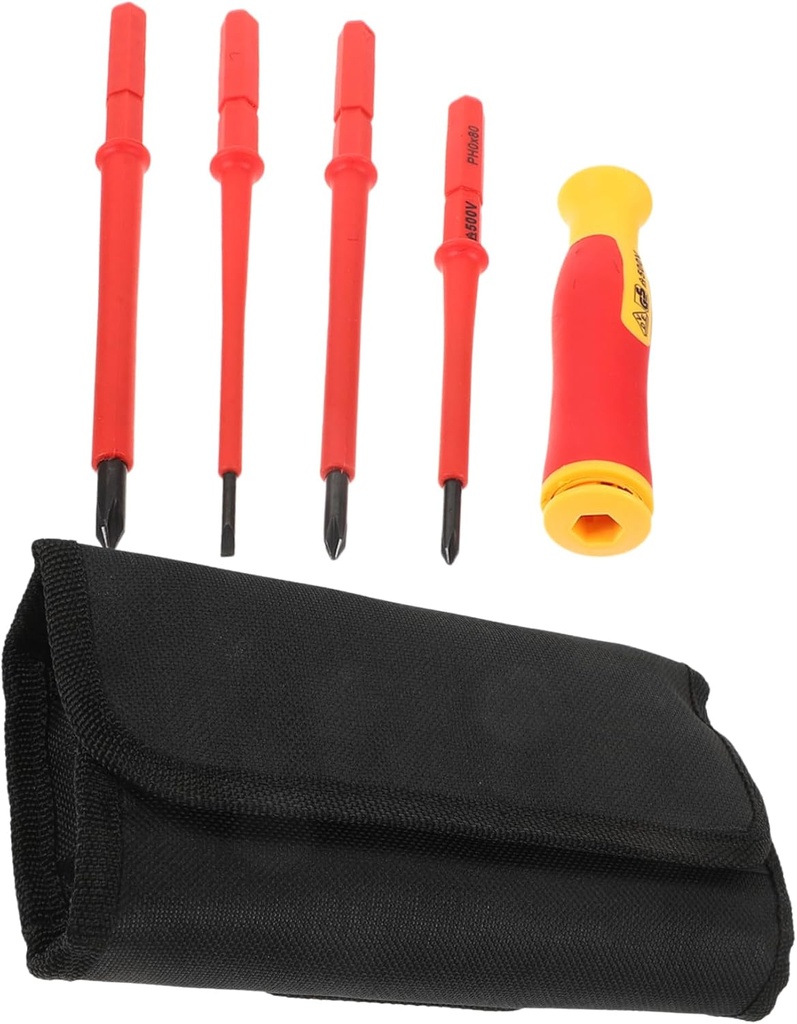 Gadpiparty Electrical Screwdriver Set for Electricians Insulated Non-slip Screwdriver Kit Tools
